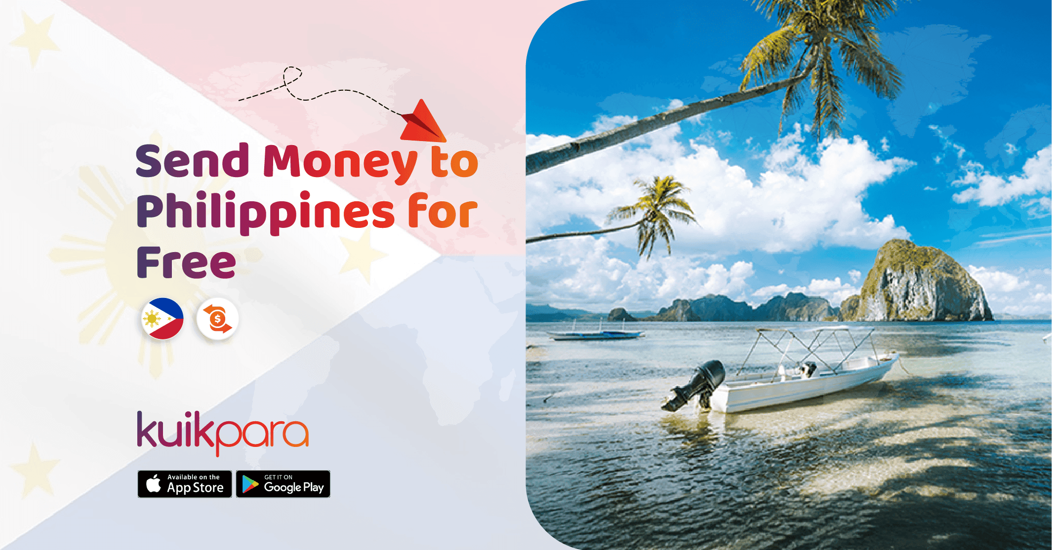 Send money to the Philippines quickly, securely, and for free with kuikpara.